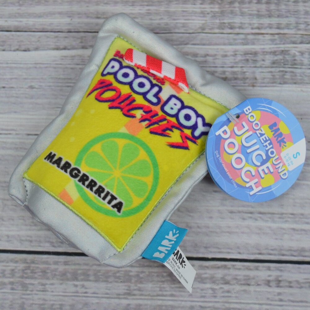 Bark Boozehound Juice Pooch Margrrrita Drink Pouch Small 0-20 lbs Dog Toy NWT